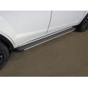 Пороги алюминиевые Slim Line Silver Lifan X60