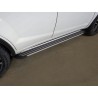 Пороги алюминиевые Slim Line Silver Lifan X60