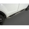 Пороги овальные гнутые с накладкой Lifan X60