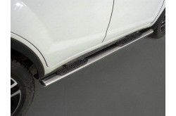 Пороги овальные с накладкой Lifan X60