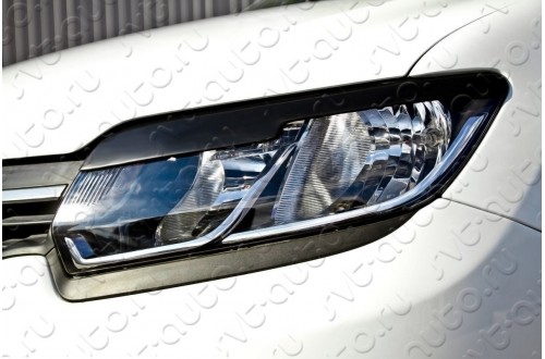 Реснички на передние фары Renault Sandero 2 дорестайлинг