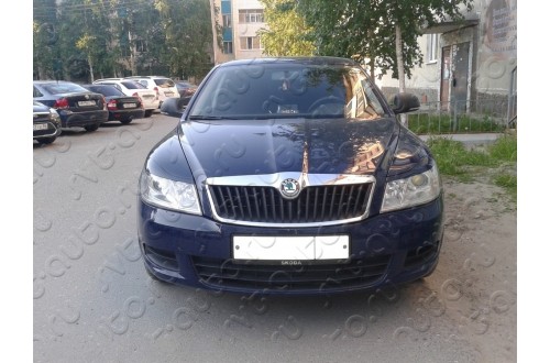 Реснички на передние фары Skoda Octavia A5