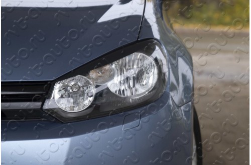 Реснички на передние фары Volkswagen Golf 6