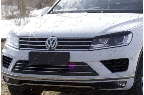 Реснички на передние фары Volkswagen Touareg 2