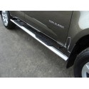 Пороги овальные с накладкой Ford Edge