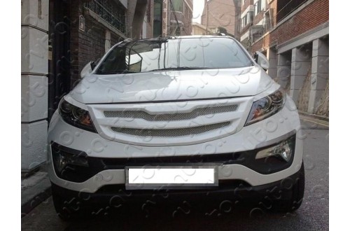 Решетка радиатора вариант 2 с сеткой металлик Kia Sportage 3