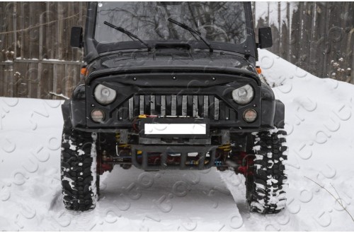 Решетка радиатора Uaz Hunter с сеткой металлик