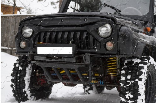 Решетка радиатора Uaz Hunter с чёрной сеткой