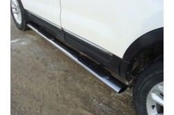 Пороги овальные с накладкой Ford Explorer 5