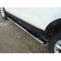 Пороги овальные с накладкой Ford Explorer 5