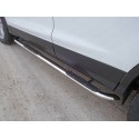 Пороги гнутые овальные с накладкой Ford Kuga 2 рестайлинг