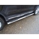 Пороги овальные с накладкой Geely Atlas