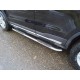 Пороги овальные гнутые с накладкой Geely Atlas