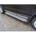 Пороги алюминиевые Slim Line Silver Geely Atlas