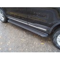 Пороги алюминиевые Slim Line Black Geely Atlas