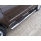 Пороги овальные с накладкой Geely Emgrand X7