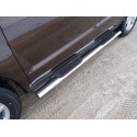 Пороги овальные с накладкой Geely Emgrand X7