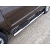 Пороги овальные с накладкой Geely Emgrand X7