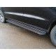 Пороги алюминиевые Slim Line Black Geely Emgrand X7 рестайлинг