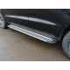Пороги алюминиевые Slim Line Silver Geely Emgrand X7 рестайлинг