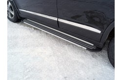 Пороги алюминиевые Slim Line Silver Haval H6