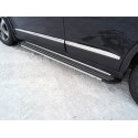 Пороги алюминиевые Slim Line Silver Haval H6