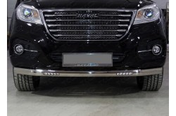 Защита переднего бампера с ДХО Haval H9