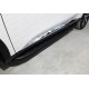 Пороги алюминиевые Slim Line Black Haval F7
