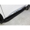 Пороги алюминиевые Slim Line Black Haval F7