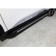 Пороги алюминиевые Slim Line Silver Haval F7