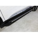Пороги алюминиевые Slim Line Silver Haval F7