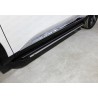 Пороги алюминиевые Slim Line Silver Haval F7