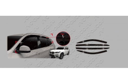 Дефлекторы окон из 6 частей BMW X3 G01