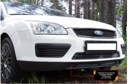 Защитная сетка и заглушка решетки переднего бампера Ford Focus 2
