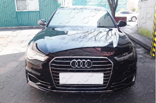 Хромированные молдинги на противотуманные фары Audi A6 C7 рестайлинг