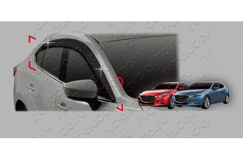 Дефлекторы окон Autoclover Mazda 3 BM
