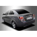 Хромированные накладки на задние фонари Chevrolet Aveo седан