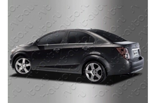 Хромированные молдинги окон Chevrolet Aveo 2 седан