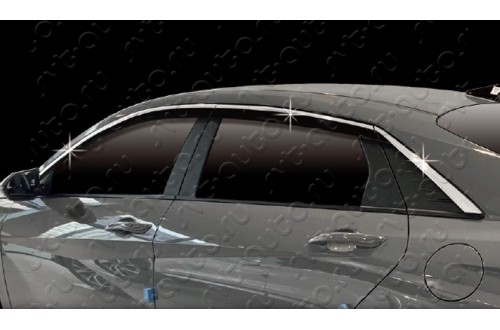 Дефлекторы с хромированным молдингом 6 элементов Hyundai Elantra 7