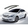 Дефлекторы с хромированным молдингом Hyundai Sonata YF