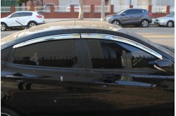 Дефлекторы окон хромированные Hyundai Solaris 1