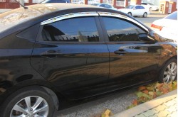 Дефлекторы окон хромированные Hyundai Solaris 1