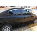 Дефлекторы окон хромированные Hyundai Solaris 1