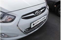 Хромированная накладка решетки радиатора Hyundai Solaris