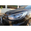 Накладки на фары хромированные Hyundai Solaris
