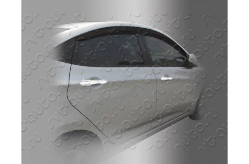Хромированные накладки на ручки дверей Hyundai Solaris