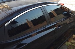 Хромированные молдинги окон Hyundai Solaris 1
