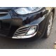 Хромированные накладки на противотуманные фары Hyundai Solaris