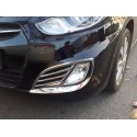 Хромированные накладки на противотуманные фары Hyundai Solaris