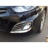 Хромированные накладки на противотуманные фары Hyundai Solaris